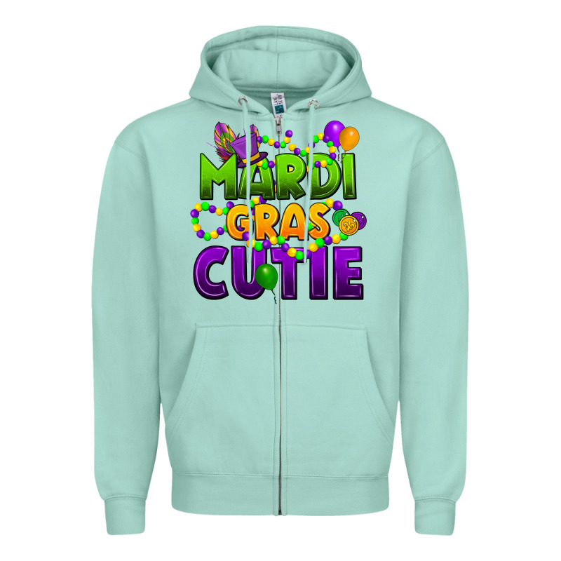Mardi Gras Cutie Zipper Hoodie by CowGirlArtShop | Teevron