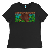 Black western cactus leopard and turquoise custom nametext license plate Ladies Tee - Artiststas