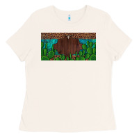 Bone western cactus leopard and turquoise custom nametext license plate Ladies Tee - Artiststas
