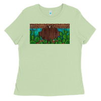 Western Cactus Leopard And Turquoise Custom Nametext License Plate Ladies Tee | Teevron