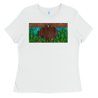 White western cactus leopard and turquoise custom nametext license plate Ladies Tee - Artiststas