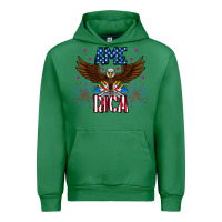Emerald America eagle Urban Hoodie - CowhideDigitalArt