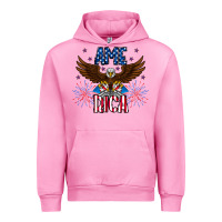 Fuchsia Pink America eagle Urban Hoodie - CowhideDigitalArt