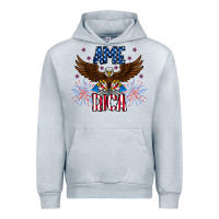 Heather Grey America eagle Urban Hoodie - CowhideDigitalArt