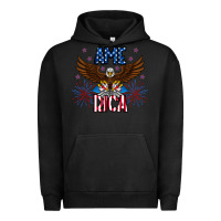 Pigment Black America eagle Urban Hoodie - CowhideDigitalArt