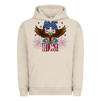 Pigment French Oak America eagle Urban Hoodie - CowhideDigitalArt