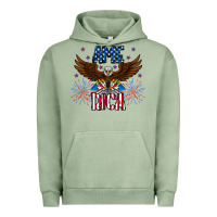 Pigment Oil Green America eagle Urban Hoodie - CowhideDigitalArt