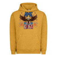 Pigment Peanut Butter America eagle Urban Hoodie - CowhideDigitalArt