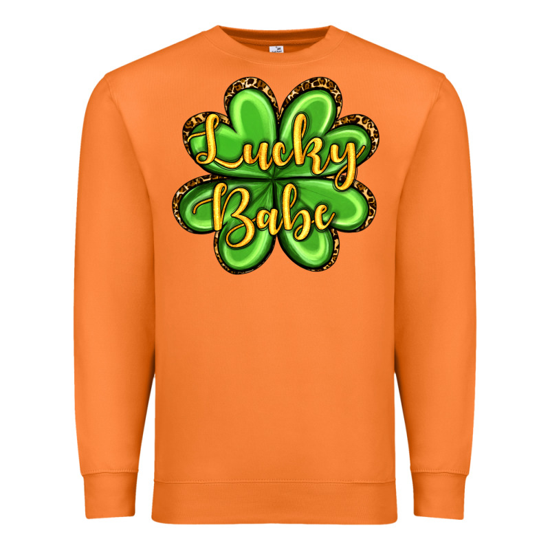 St. Patrick's Lucky Babe Premium Sweatshirt by OliviaCreatesArt | Teevron
