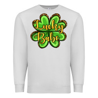 Dove Grey St. Patrick's Lucky babe Premium Sweatshirt - OliviaCreatesArt