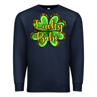 Navy St. Patrick's Lucky babe Premium Sweatshirt - OliviaCreatesArt