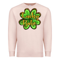Pale Pink St. Patrick's Lucky babe Premium Sweatshirt - OliviaCreatesArt