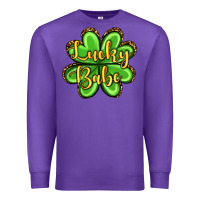 Purple St. Patrick's Lucky babe Premium Sweatshirt - OliviaCreatesArt