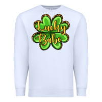White St. Patrick's Lucky babe Premium Sweatshirt - OliviaCreatesArt