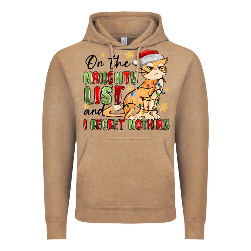 On The Naughty List And I Regret Nothing Vintage Hoodie by MaliasSmallBusiness | Teevron
