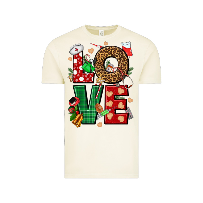Love Nurse Christmas Vintage Tee by NancyCooperArtShop | Teevron