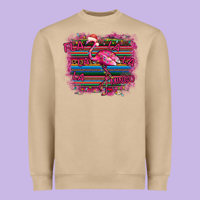 Flamingo Christmas Heavyweight Sweatshirt Designed By Bettercallsaul