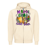 Sandshell mardi gras and beer Zipper Hoodie - CowGirlArtShop