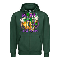 Sports Green mardi gras and beer Zipper Hoodie - CowGirlArtShop