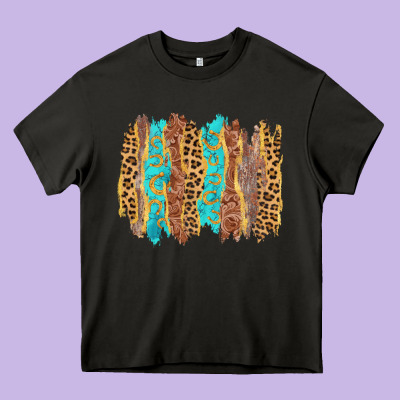Western Brushstrokes Heavy Core Tee Designed By Adodesignshop