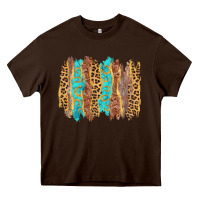 Chocolate Brown western brushstrokes Heavy Core Tee - AdoDesignShop