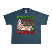 Midnight Navy torn between lookin' like a snack and eatin' one bbs Urban Heavy Tee - BundleAndBundleShop