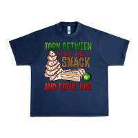 Navy torn between lookin' like a snack and eatin' one bbs Urban Heavy Tee - BundleAndBundleShop