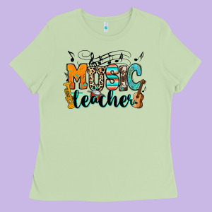 Music Teacher Ladies Tee Designed By Ranaportraitstore