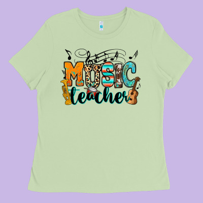 Music Teacher Ladies Tee Designed By Ranaportraitstore