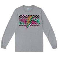 Heather Grey mama techno lightning bolt Long Sleeve Tee - Jasminsmagicworld