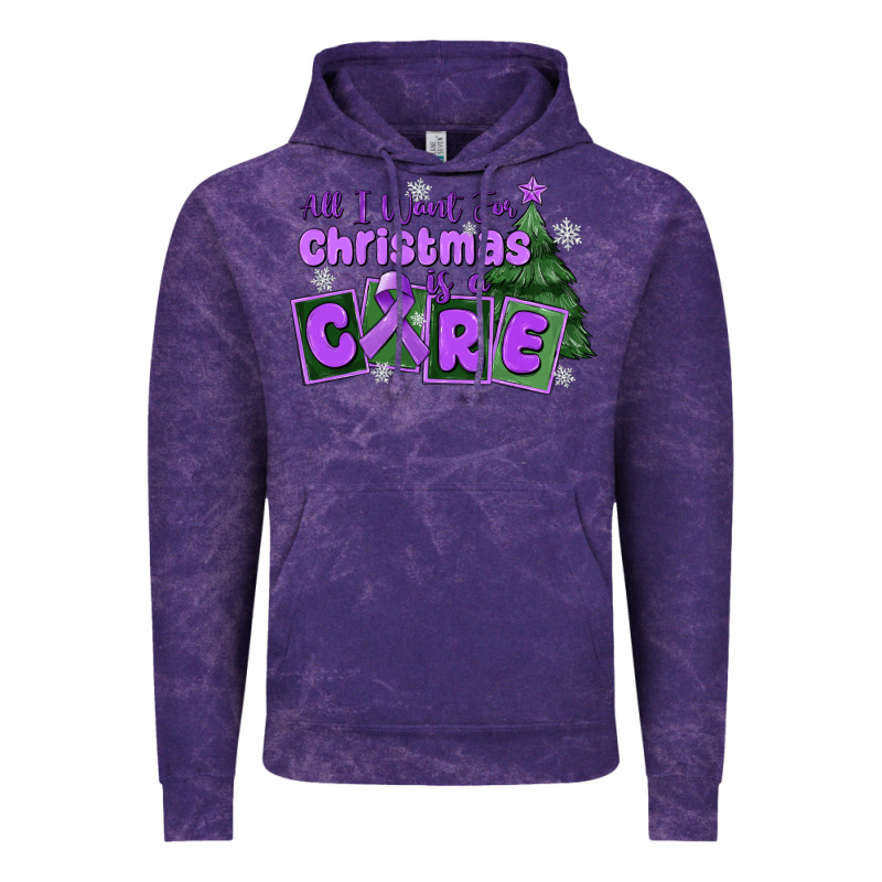 All I Want For Christmas Is A Cure Pancreatic Canc Vintage Hoodie by MaliasSmallBusiness | Teevron