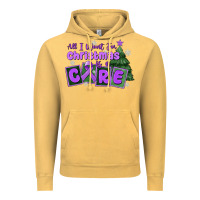 Vintage Mustard all i want for christmas is a cure pancreatic canc Vintage Hoodie - MaliasSmallBusiness
