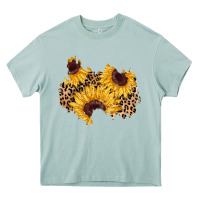 Arona sunflower leopard patch Heavy Core Tee - AdoDesignShop