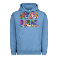Pigment Pebble Blue SPRING BREAK Urban Hoodie - CowhideDigitalArt