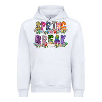 White SPRING BREAK Urban Hoodie - CowhideDigitalArt