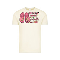Vintage Arctic Pink Christmas crocin' around the Christmas tree Vintage Tee - NancyCooperArtShop