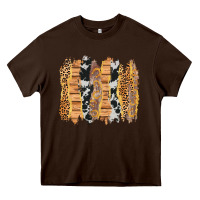 Chocolate Brown western brushstrokes Heavy Core Tee - AdoDesignShop
