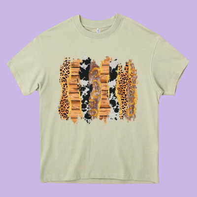 Western Brushstrokes Heavy Core Tee Designed By Adodesignshop