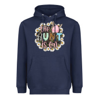 Navy Easter Day The hunt is on Heavyweight Hoodie - OliviaCreatesArt