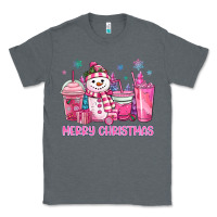 Charcoal Heather merry christmas snowman coffee cups Classic Tee - MaliasSmallBusiness