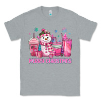 Heather Grey merry christmas snowman coffee cups Classic Tee - MaliasSmallBusiness