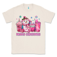 Natural merry christmas snowman coffee cups Classic Tee - MaliasSmallBusiness