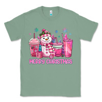 Sage merry christmas snowman coffee cups Classic Tee - MaliasSmallBusiness