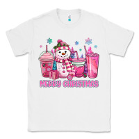 White merry christmas snowman coffee cups Classic Tee - MaliasSmallBusiness