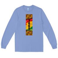 Colony Blue juneteenth pen wrap Long Sleeve Tee - BarkalooDesign