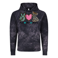 Cloud Black peace love frenchie Vintage Hoodie - RanaPortraitStore