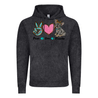 Vintage Black peace love frenchie Vintage Hoodie - RanaPortraitStore
