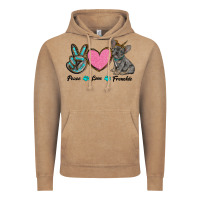 Vintage Coffee peace love frenchie Vintage Hoodie - RanaPortraitStore