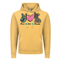 Vintage Mustard peace love frenchie Vintage Hoodie - RanaPortraitStore