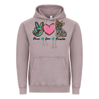 Vintage Zinc peace love frenchie Vintage Hoodie - RanaPortraitStore